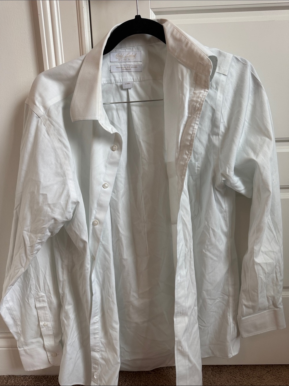 Men's White Dress Shirt – Classic Spread Collar